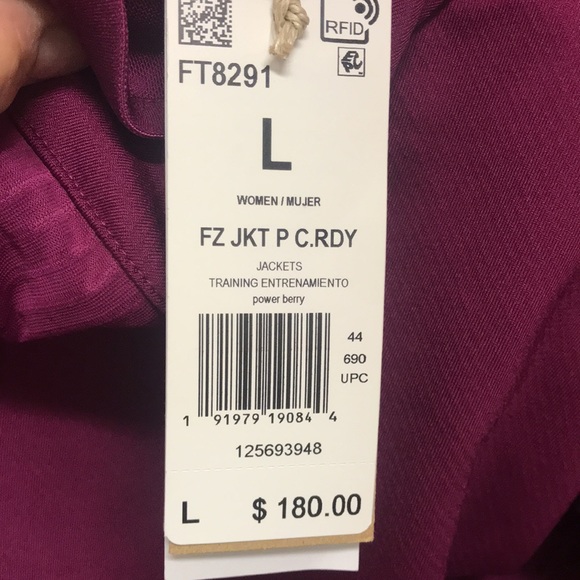 Adidas Athletic/Athleisure Zip Jacket, L, NWT! - Picture 10 of 12